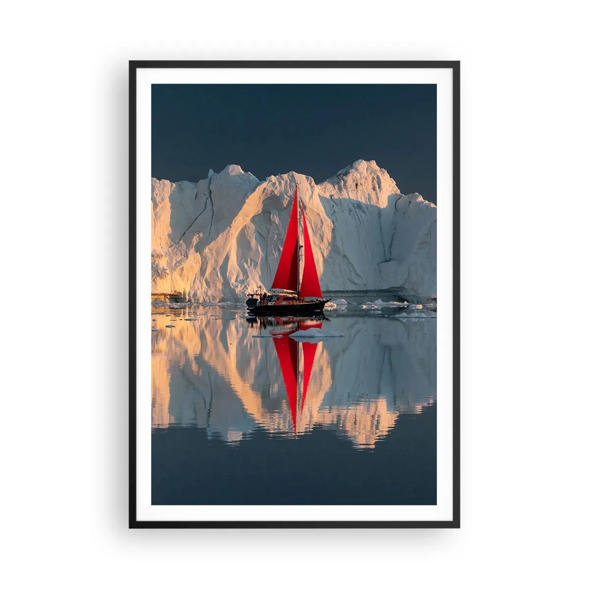 Plakat i sort ramme - På kanten af verden - 70x100 cm