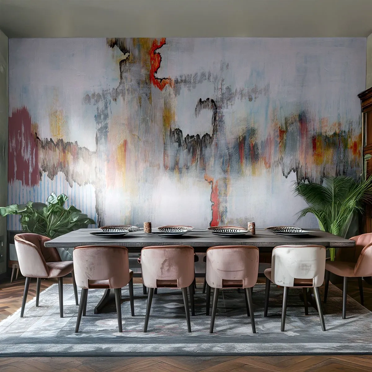 Fototapet Standard Eco - En pind på vandet - Abstraktion, Stykke, Moderne mønster - 350x256 cm