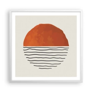 Plakat i hvid ramme - I en japansk atmosfære - 60x60 cm