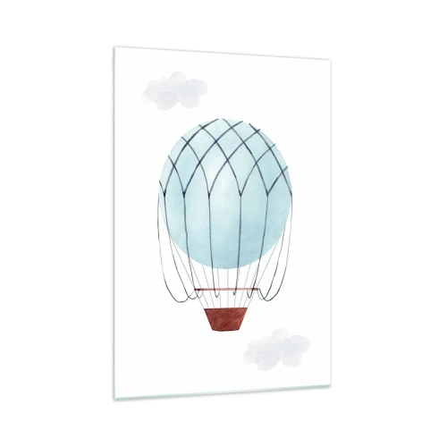 Billede på glas - Alt i skyerne - 70x100 cm