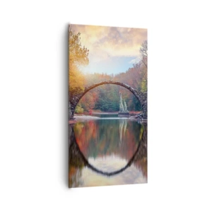 Lærredstryk - Billede på lærred - På den anden side af spejlet - 65x120 cm