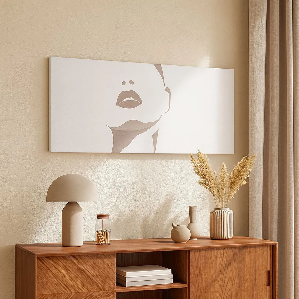 Lærredstryk - Billede på lærred - Skabt af lys og skygge - 100x40 cm