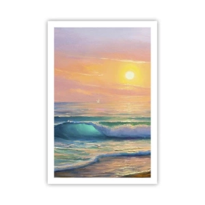 Plakat - Bølgernes turkisfarvede sang - 61x91 cm