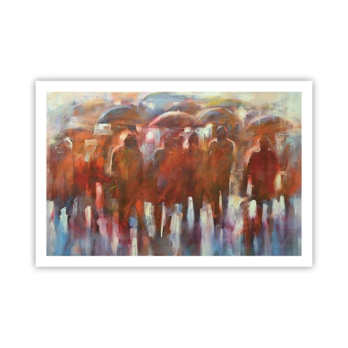 Plakat - Lige i regn og tåge - 91x61 cm