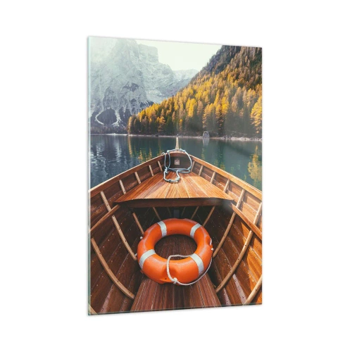 Billede på glas - Bjergtur - 50x70 cm