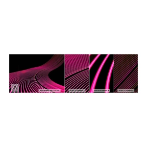 Prøve Fototapet Selvklæbende Deluxe Sticker - En allé af lys - Linjer, Moderne, Neon - 100x30 cm