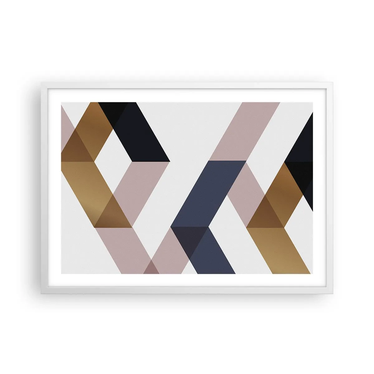 Plakat i hvid ramme - Planer og vinkler - 70x50 cm