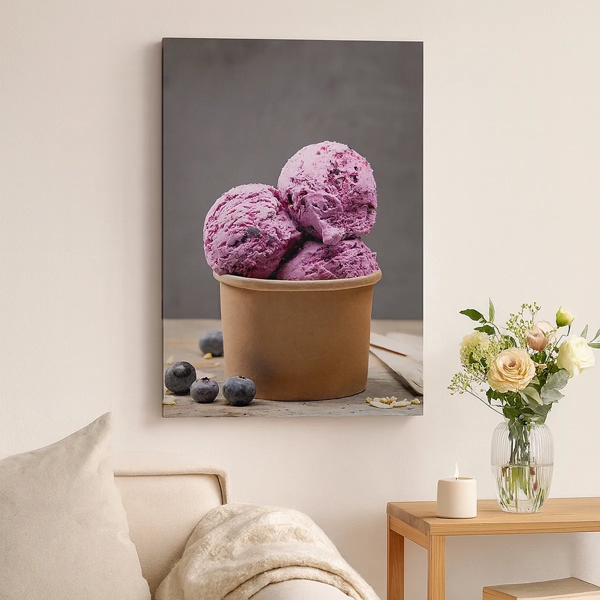 Lærredstryk - Billede på lærred - Sødme og kølighed - 50x70 cm