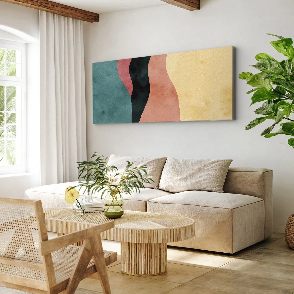 Lærredstryk - Billede på lærred - Kompatibel manglende overholdelse - 100x40 cm