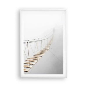 Plakat i hvid ramme - Hvor vil det føre dig hen? - 61x91 cm