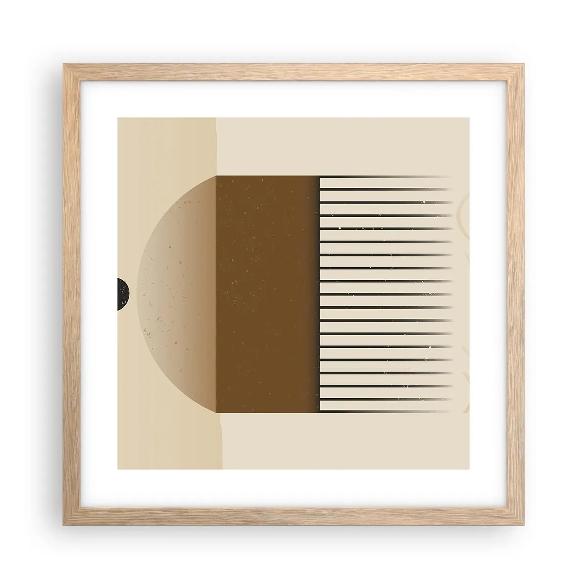 Plakat i ramme af lyst egetræ - Forskellige stater - 40x40 cm