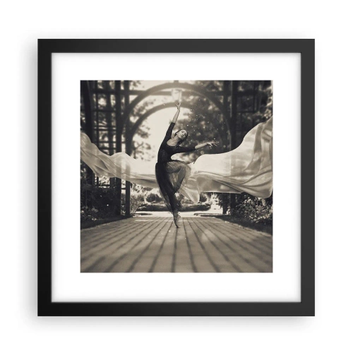 Plakat i sort ramme - Dans i haven - 30x30 cm