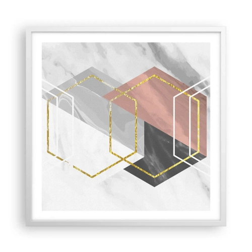Plakat i hvid ramme - Kædesammensætning - 60x60 cm