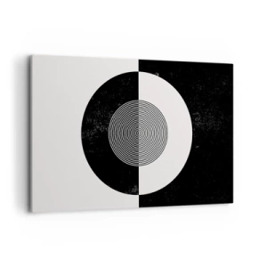 Lærredstryk - Billede på lærred - Harmoni i sort og hvidt - 120x80 cm