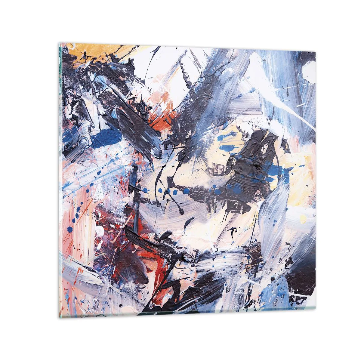 Billede på glas - Abstraktionens vanvittige dans - 30x30 cm