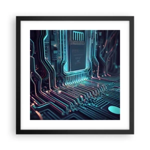 Plakat i sort ramme - Jeg tror... - 40x40 cm