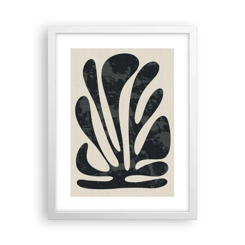 Plakat i hvid ramme - Abstraktion med flere fingre - 30x40 cm