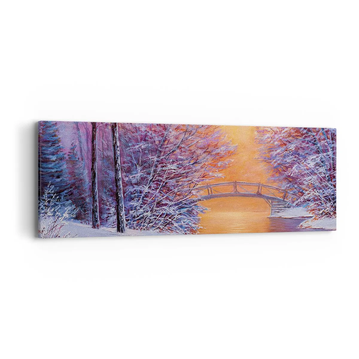 Lærredstryk - Billede på lærred - Lad os mødes her - 90x30 cm