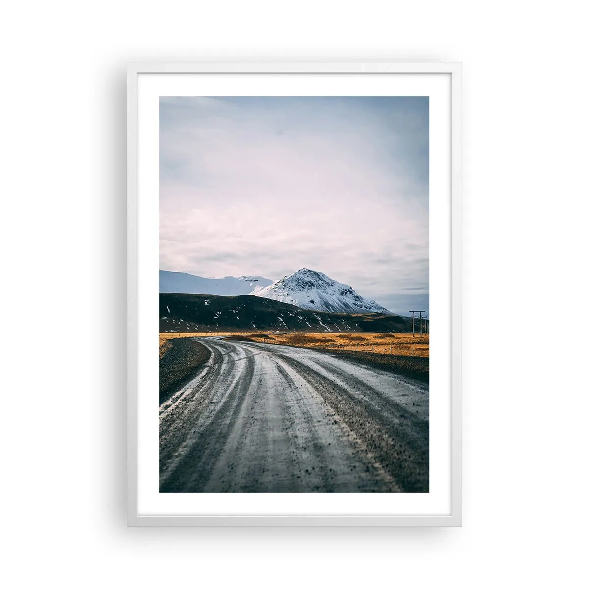 Plakat i hvid ramme - I en islandsk atmosfære - 50x70 cm