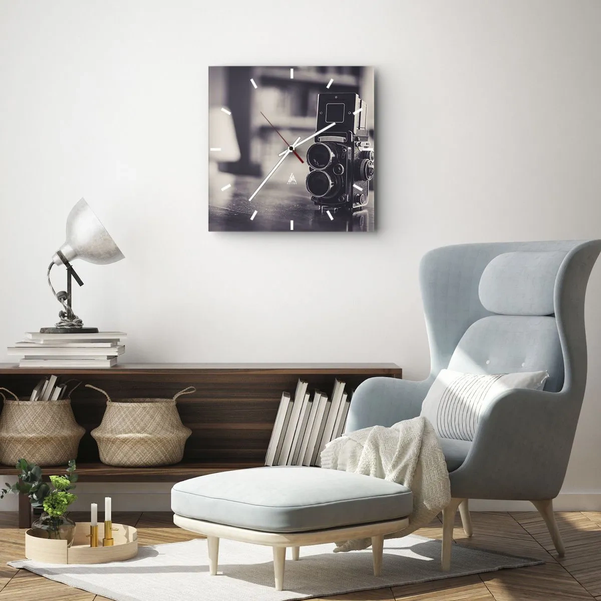 Vægur, Uret - Magien i et gammelt fotografi - 30x30 cm