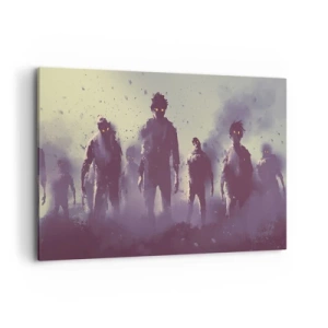 Lærredstryk - Billede på lærred - Pas på! De kommer - 120x80 cm