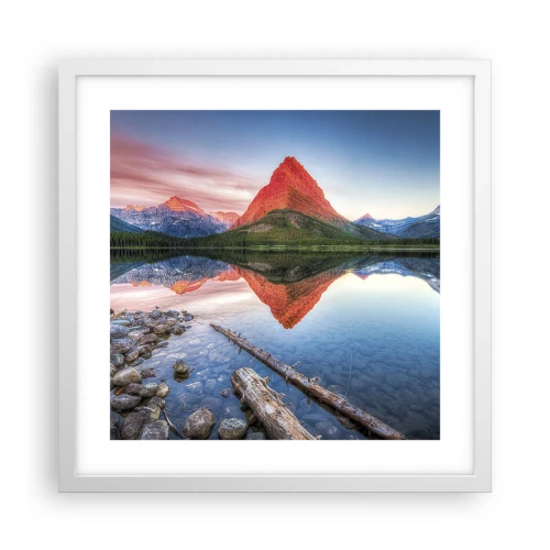 Plakat i hvid ramme - Varme og kulde - 40x40 cm