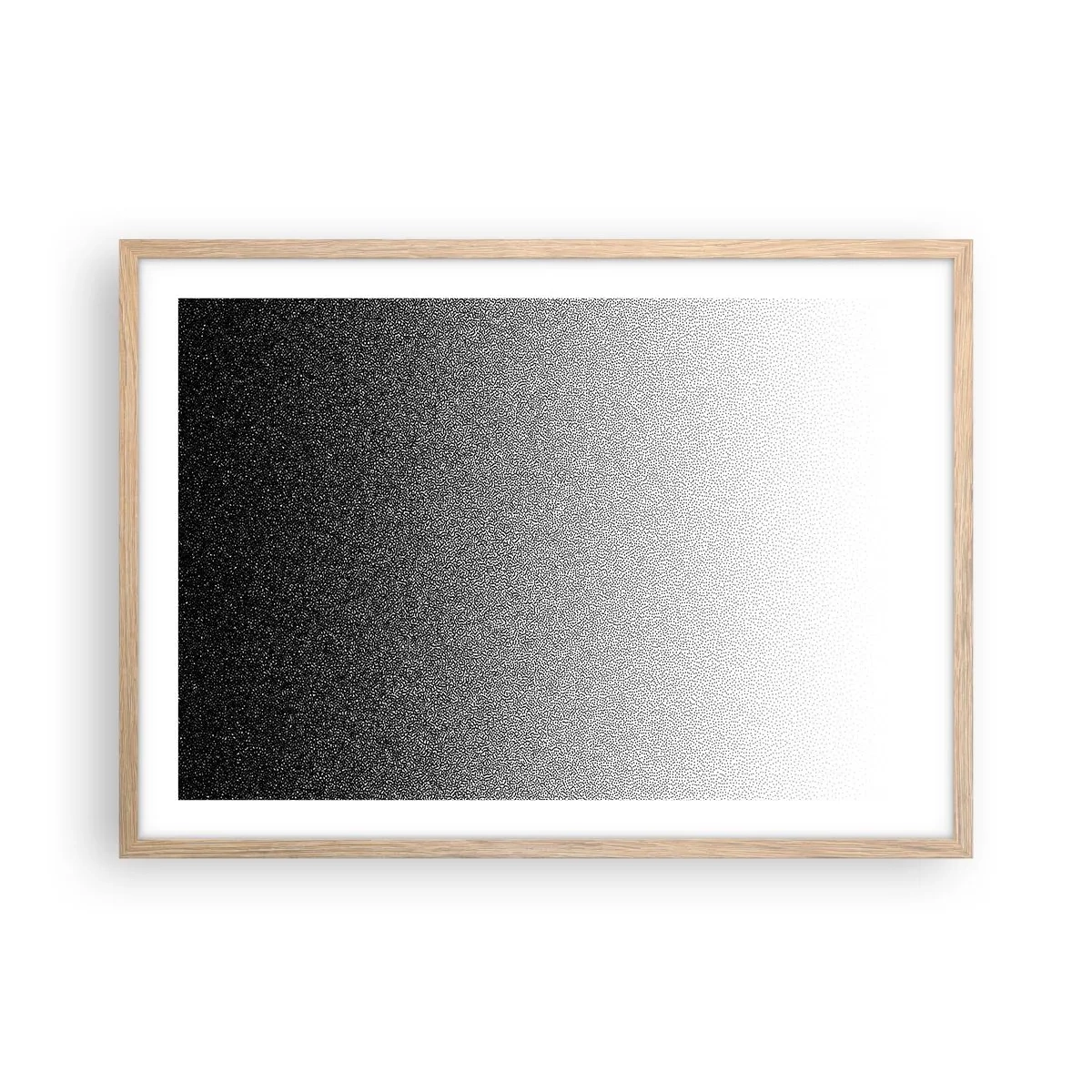 Plakat i ramme af lyst egetræ - På vej mod lyset - 70x50 cm