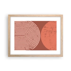 Plakat i ramme af lyst egetræ - Tæt forhold - 40x30 cm