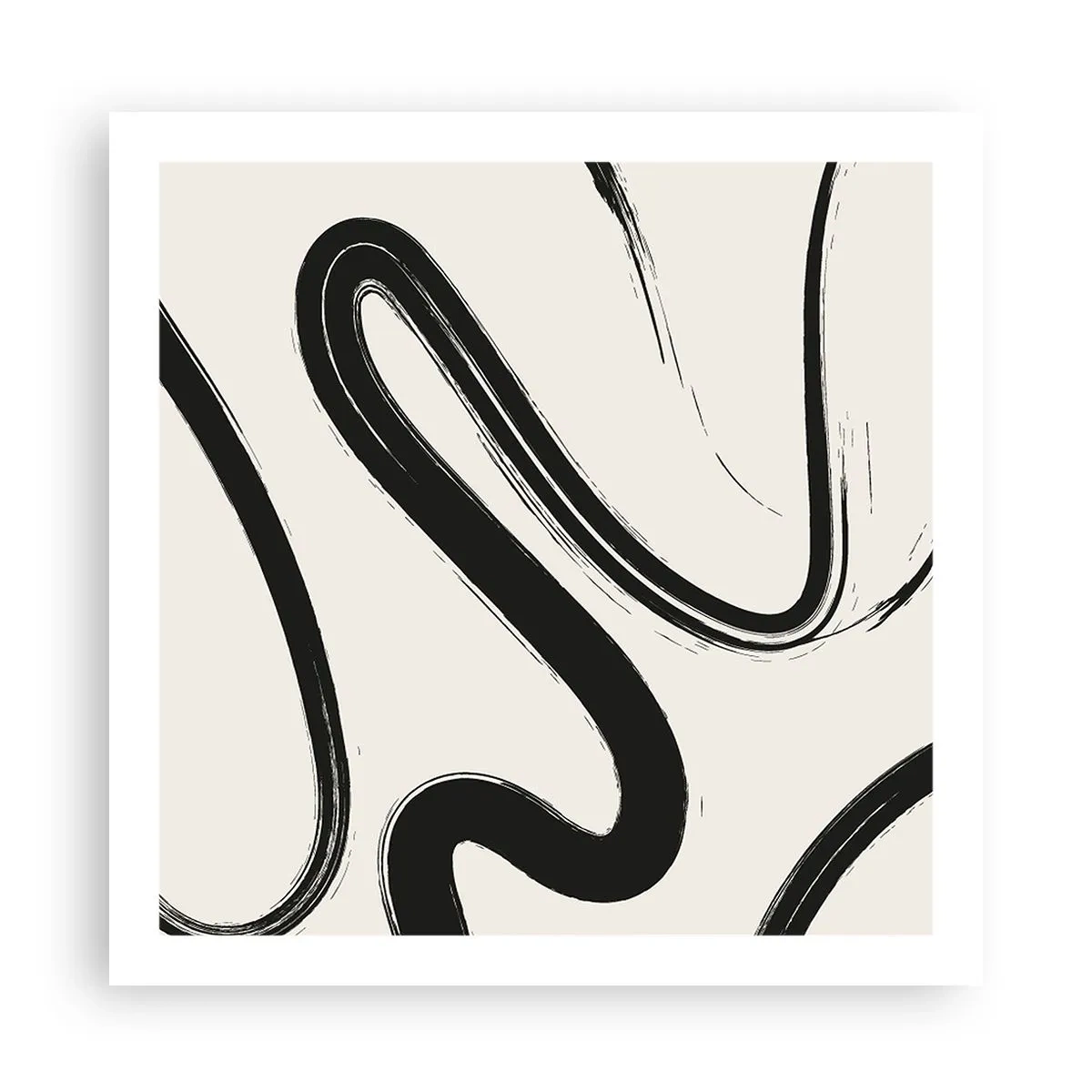 Plakat - Sort og hvid fantasifuldhed - 60x60 cm