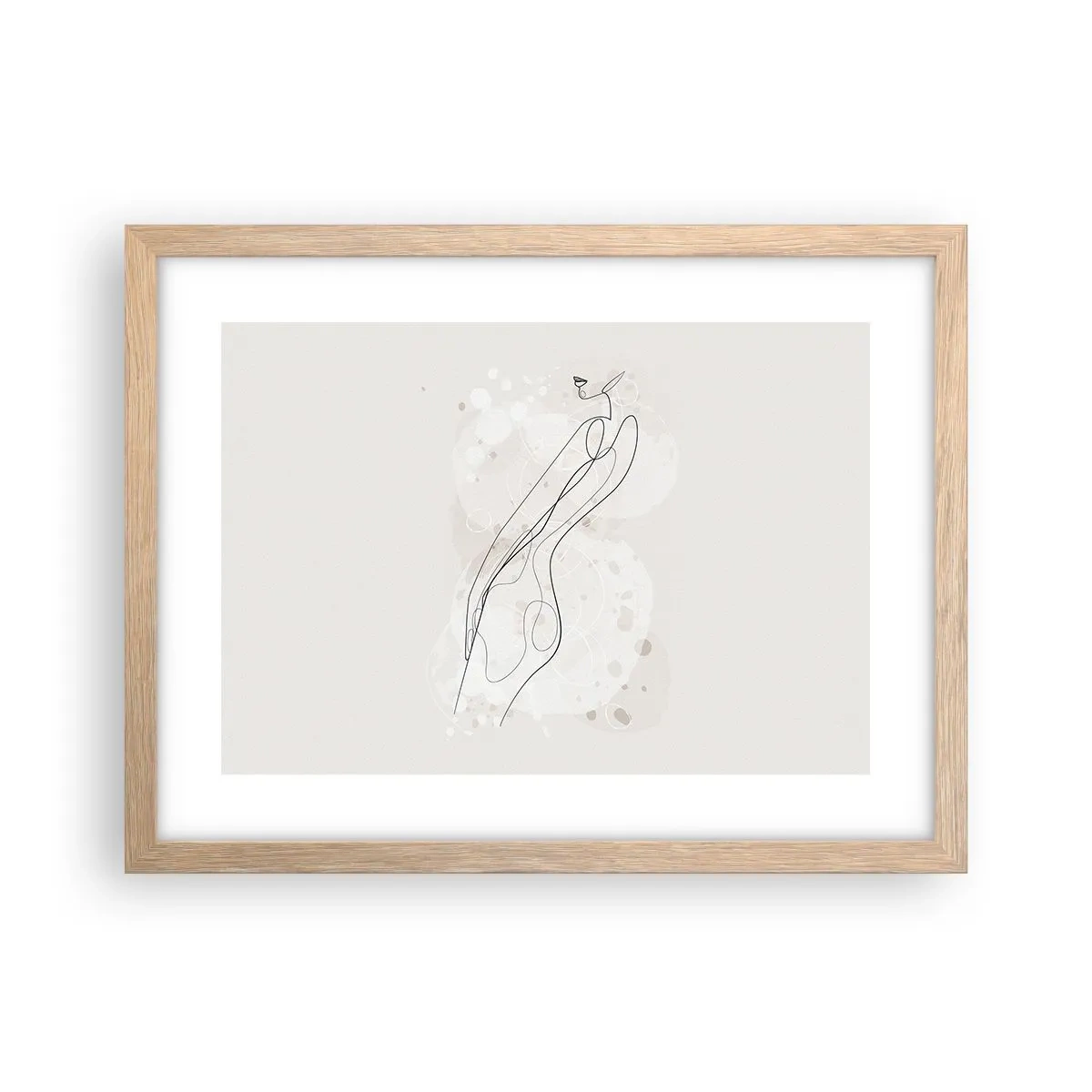 Plakat i ramme af lyst egetræ - At forvilde sig med blikket - 40x30 cm