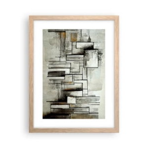 Plakat i ramme af lyst egetræ - Enkelthedens kraft - 30x40 cm