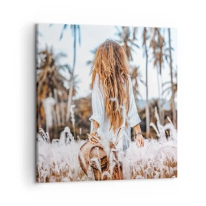 Lærredstryk - Billede på lærred - Født af græsdun - 60x60 cm