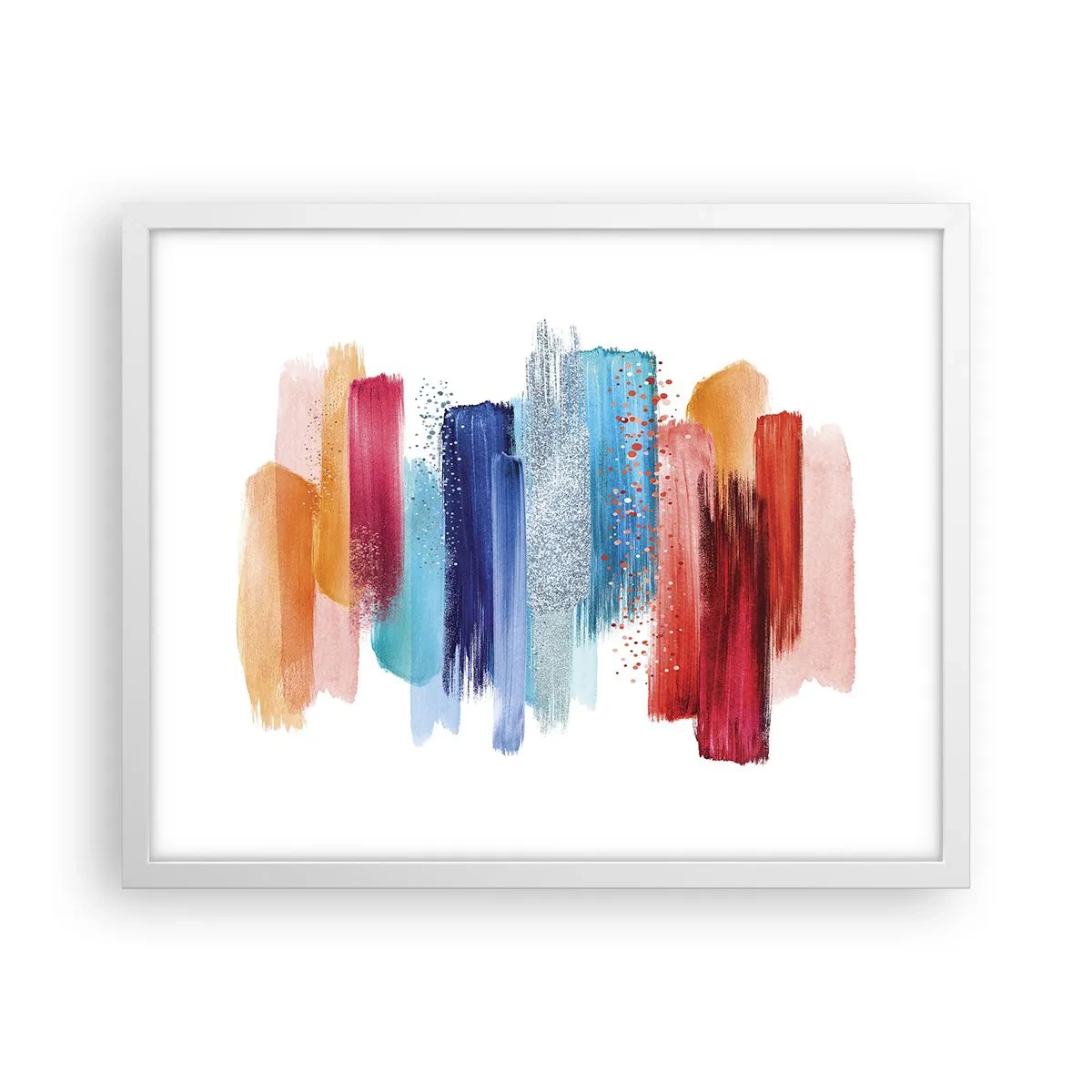 Plakat i hvid ramme - Op og ned - 50x40 cm