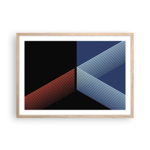 Plakat i ramme af lyst egetræ - En simpel historie - 70x50 cm