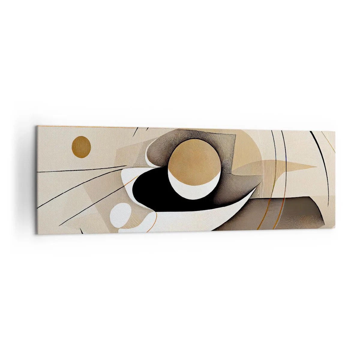 Lærredstryk - Billede på lærred - Komposition: essensen af ting - 160x50 cm