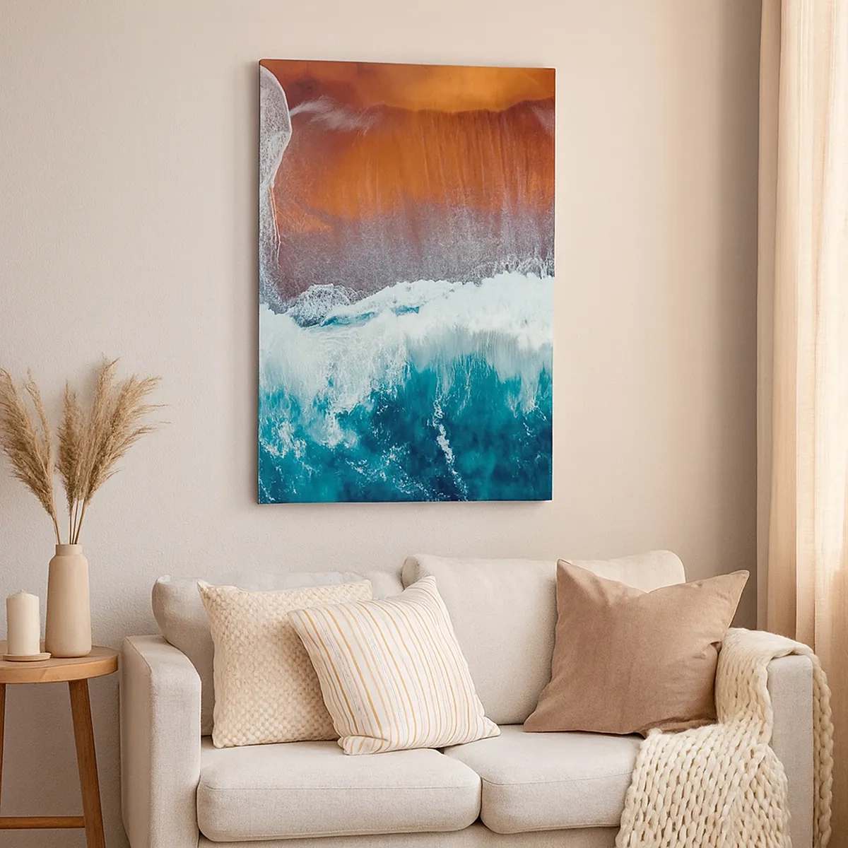 Lærredstryk - Billede på lærred - Et strejf af havet - 50x70 cm
