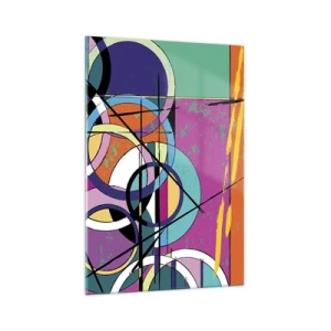 Billede på glas - Hjul for hjul - 70x100 cm