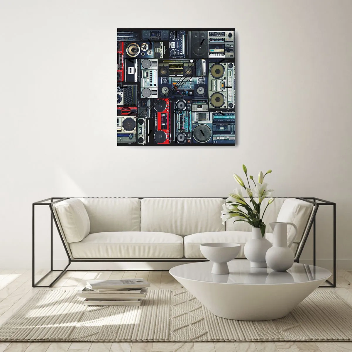 Vægur, Uret - Nostalgi for 1980'erne. - 30x30 cm