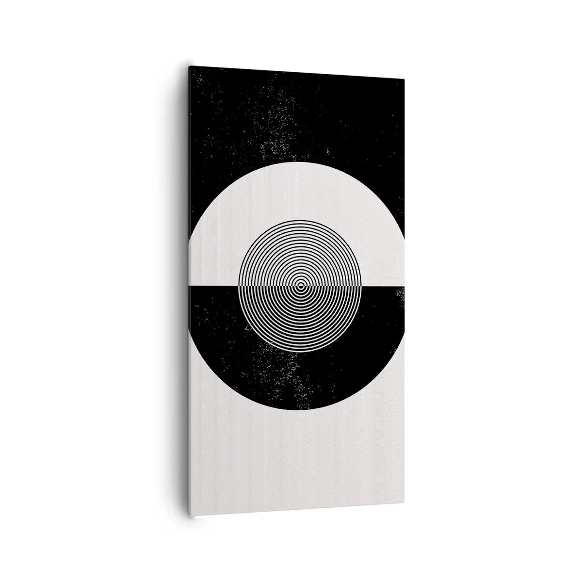 Lærredstryk - Billede på lærred - Harmoni i sort og hvidt - 65x120 cm