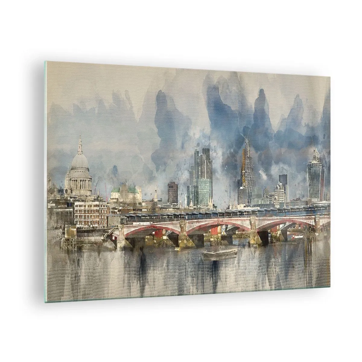 Billede på glas - London i al sin pragt - 70x50cm - London i al sin pragt - Moderne vægdekoration til stue og soveværelse ARTTOR