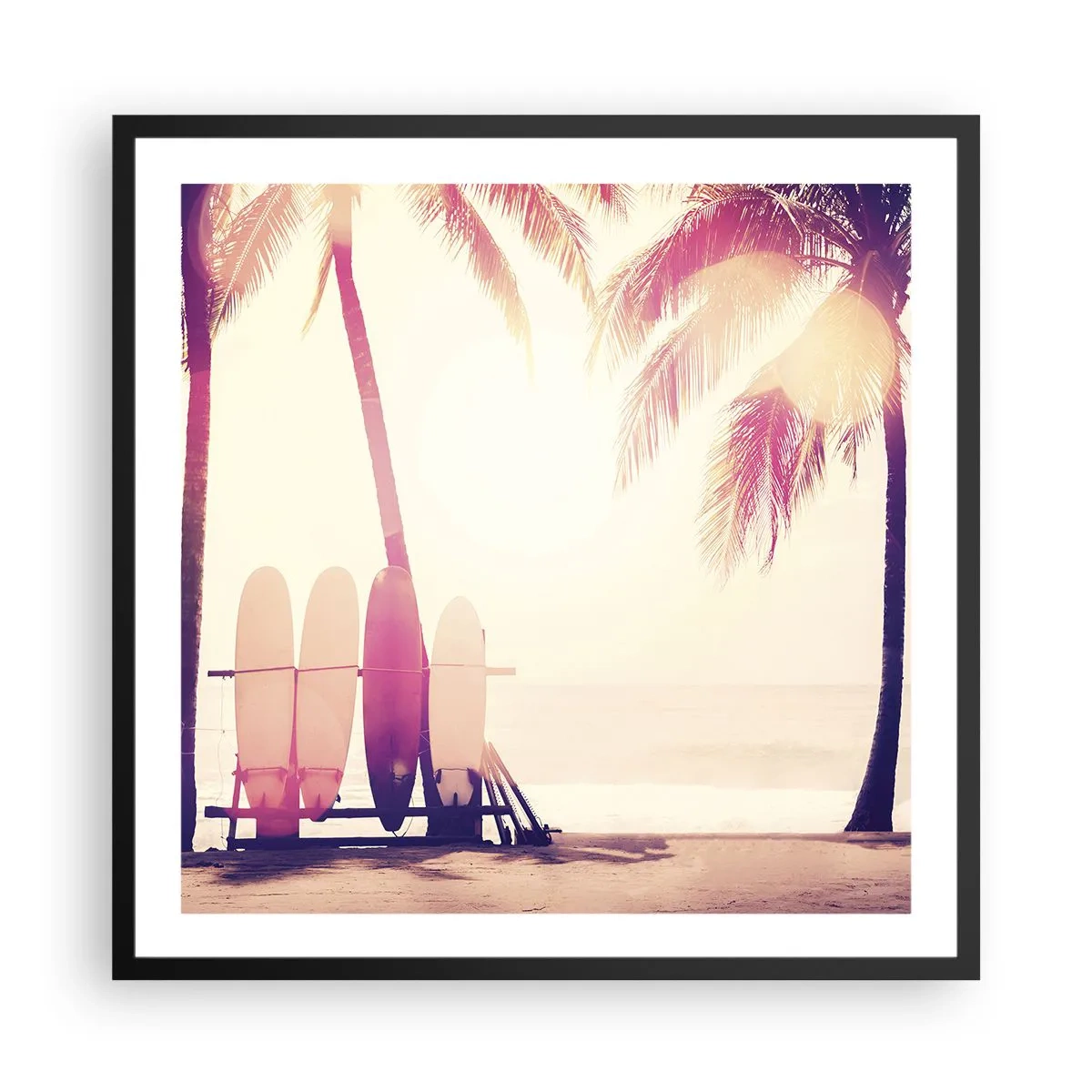 Plakat i sort ramme - Det bliver en fantastisk dag - 60x60 cm