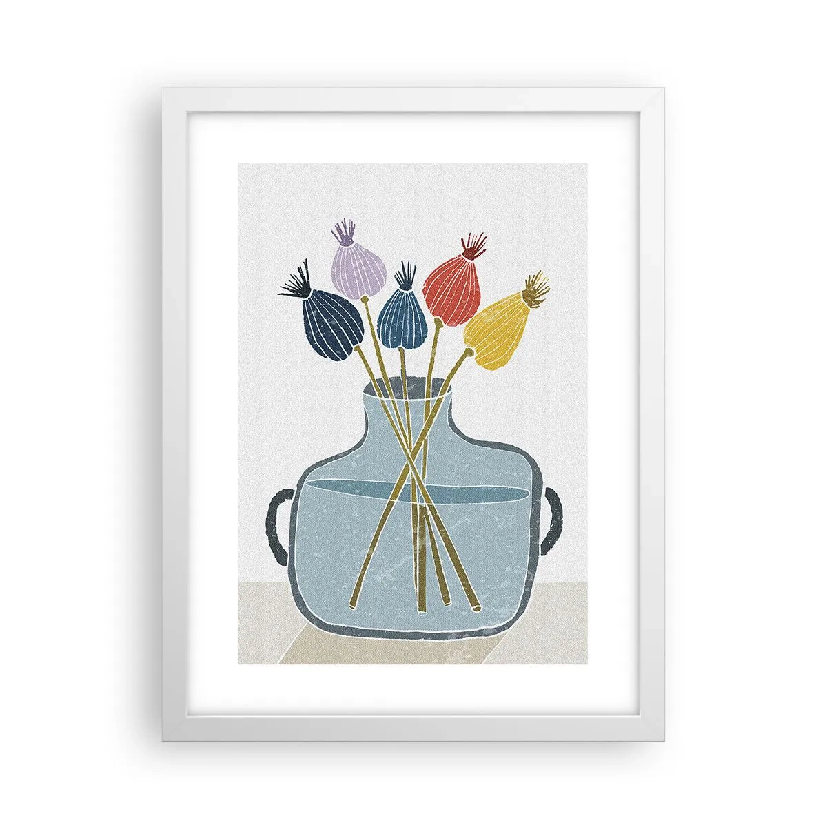 Plakat i hvid ramme - Som et valmuefrø - 30x40 cm