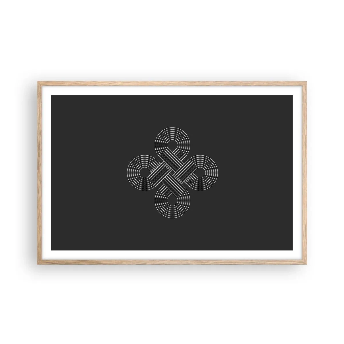 Plakat i ramme af lyst egetræ - I den keltiske ånd - 91x61 cm