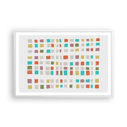 Plakat i hvid ramme - Ukendt leg - 91x61 cm