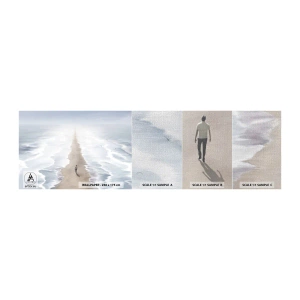 Prøve Fototapet Premium Canvas - Lys fremtid - Hav, Lyse, Strand - 100x30 cm