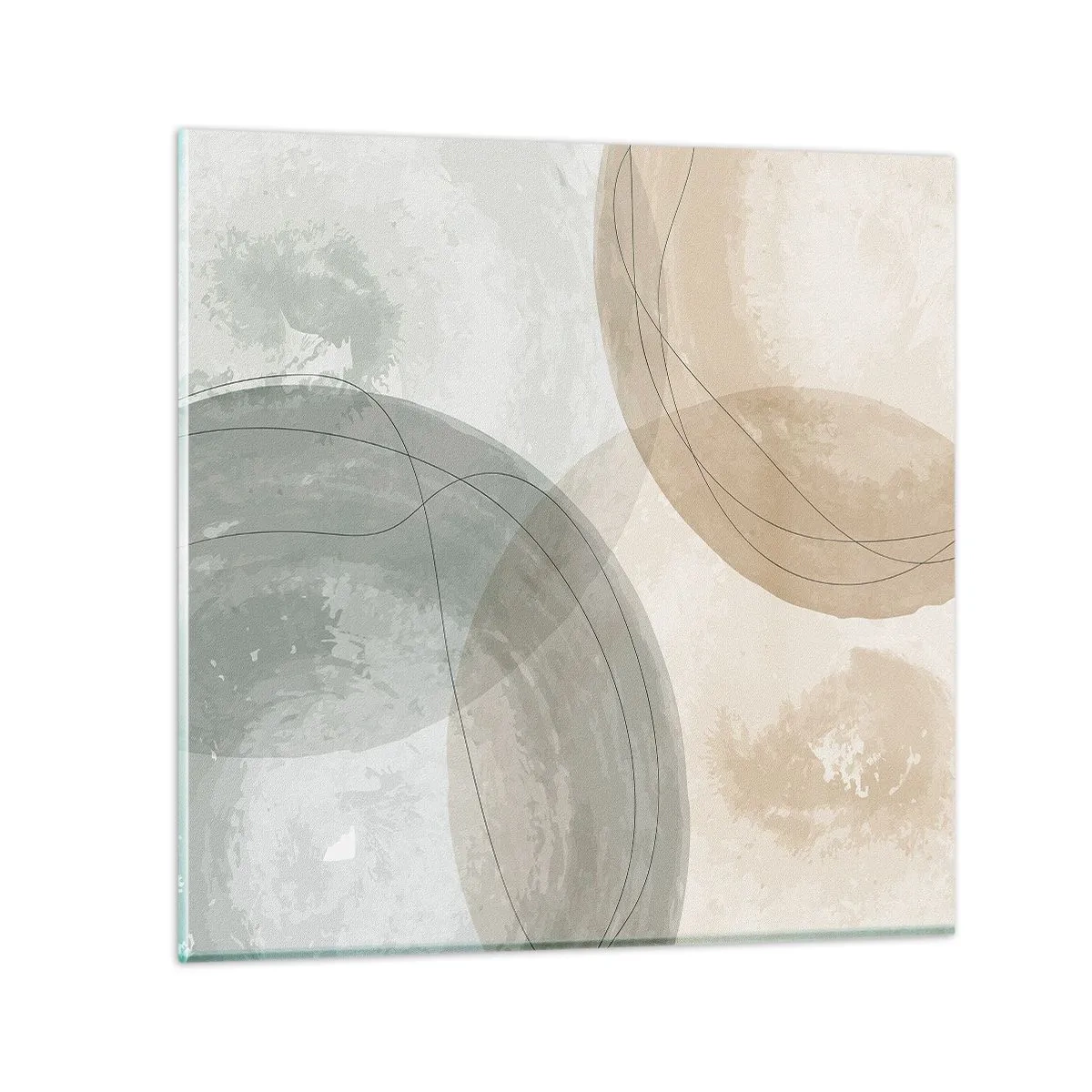 Billede på glas - Gennemtrængning af verdener - 70x70 cm