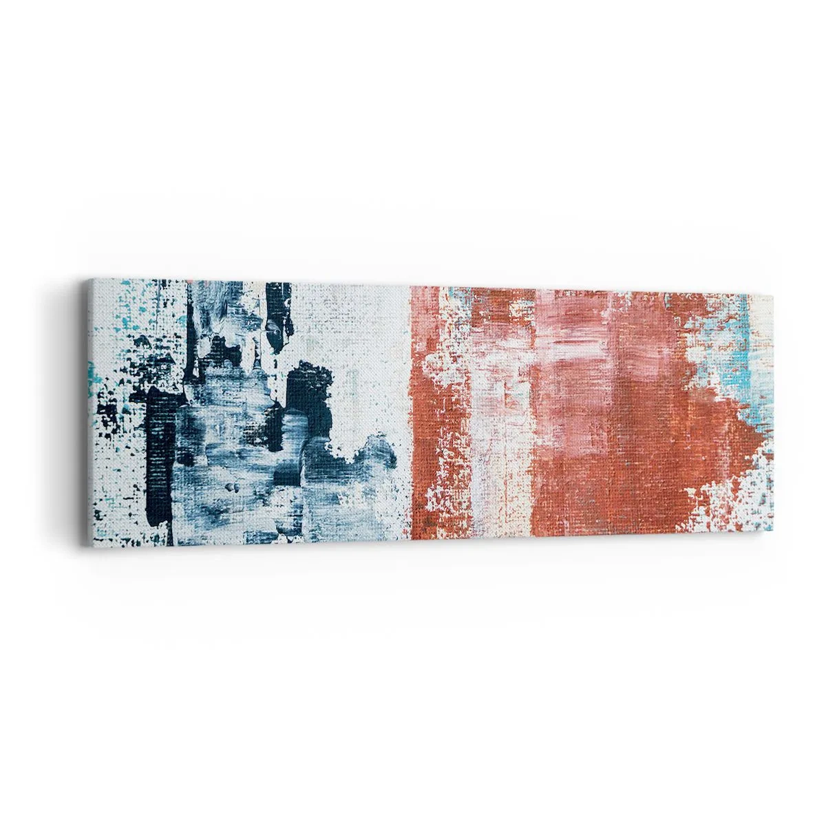Lærredstryk - Billede på lærred - Abstrakt halvt og halvt - 90x30 cm