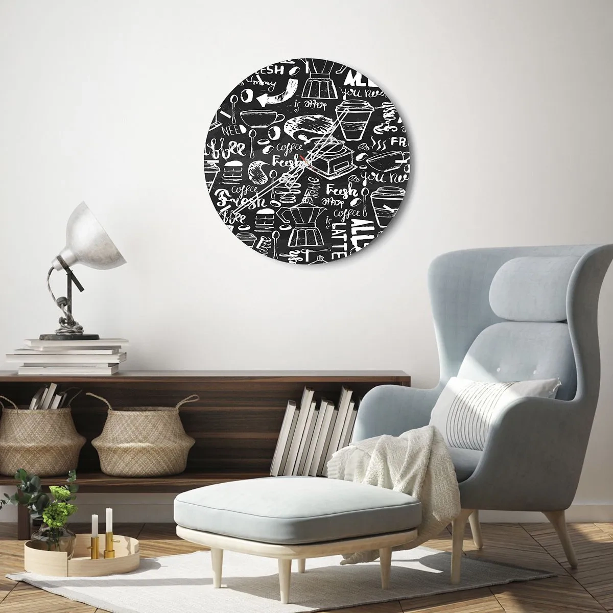 Vægur, Uret - All you need is… - 40x40 cm