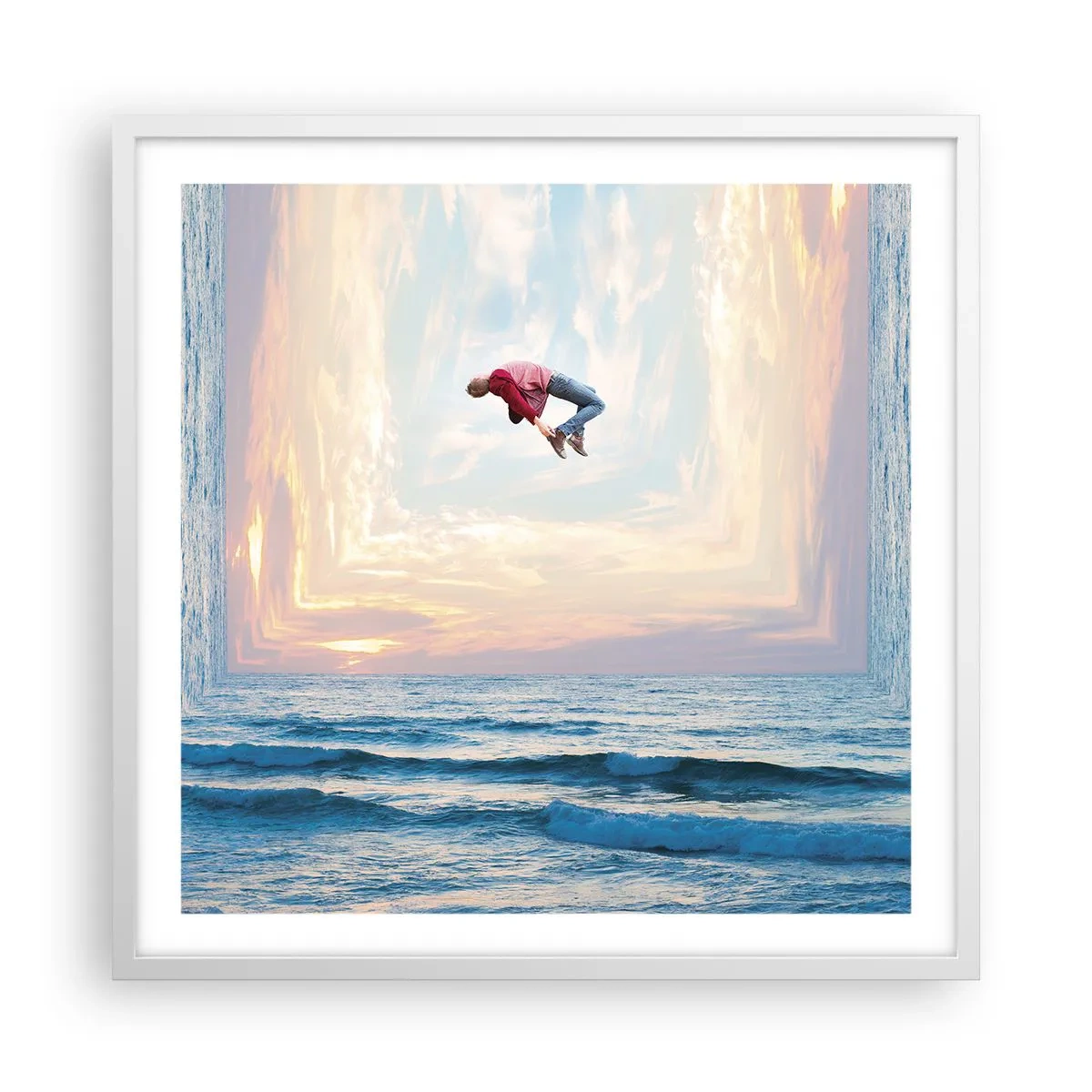 Plakat i hvid ramme - Til en anden dimension - 60x60 cm