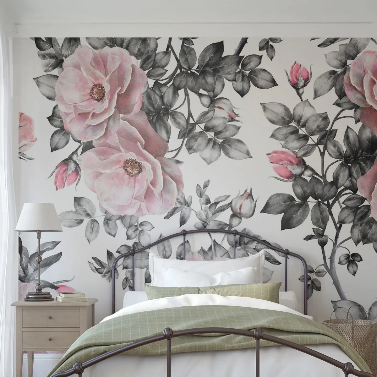 Fototapet Premium Canvas - Forsvind i rosenblomsterne - Blomster, Rose, Have - 250x175 cm